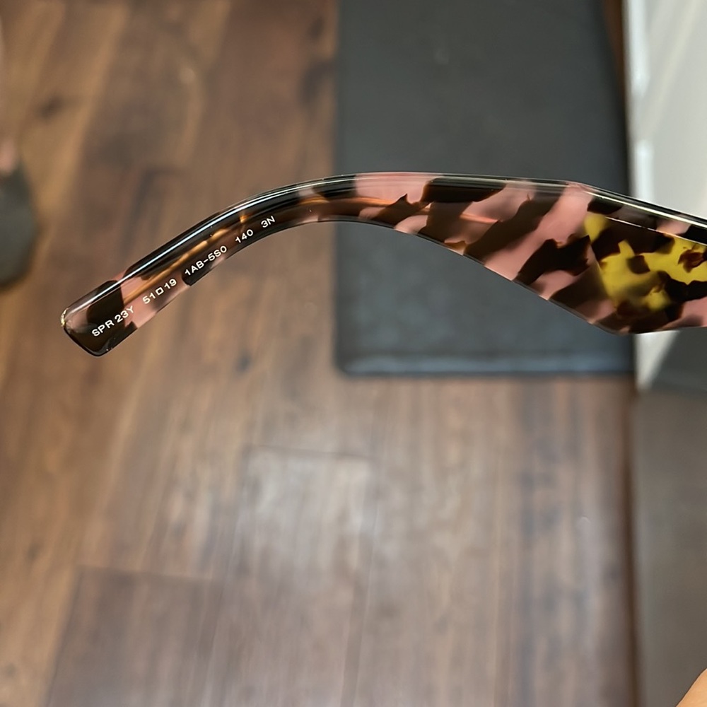 Prada Black Square Sunglasses with Tortoiseshell Arms - Picture 7 of 10